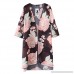 Plus Size Cardigans for Women FORUU Summer Beach Floral Chiffon Kimono Cover Up Black B07FM7NKMX